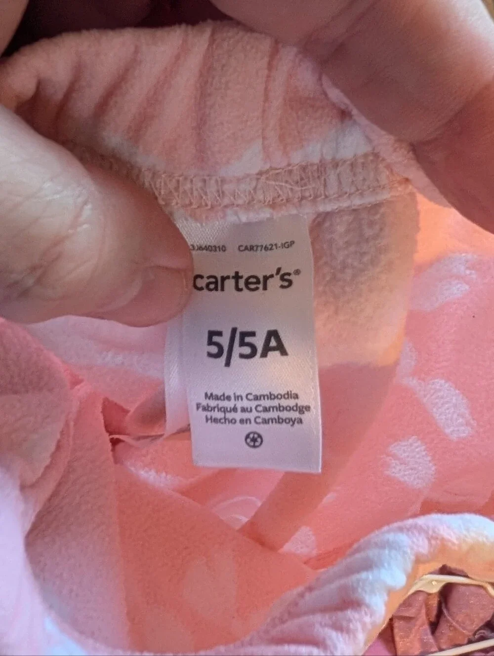 Carter's 3 Piece Pajamas Set Size 5 / 5A Ballet Theme